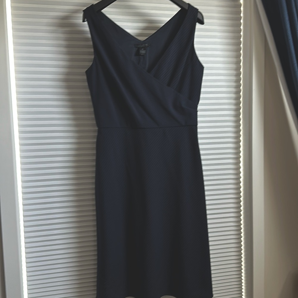 Navy Pinstripe Dress